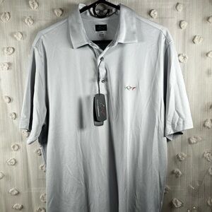 NWT Greg Norman Collection Men’s Light Gray Polo Shirt Size Large